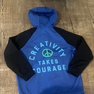 Peek Blue and Black Kids Hoodie